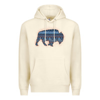 Sandshell Bison Silhouette Blue Aztec Premium Hoodie - Bettercallsaul