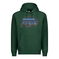 Sports Green Bison Silhouette Blue Aztec Premium Hoodie - Bettercallsaul