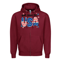 Burgundy god bless america Zipper Hoodie - MaliasSmallBusiness