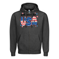 Charcoal Heather god bless america Zipper Hoodie - MaliasSmallBusiness