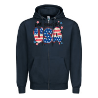 Navy god bless america Zipper Hoodie - MaliasSmallBusiness