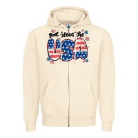 Sandshell god bless america Zipper Hoodie - MaliasSmallBusiness