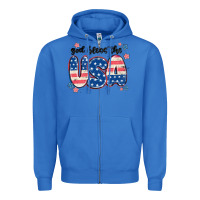 True Royal god bless america Zipper Hoodie - MaliasSmallBusiness