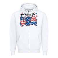 White god bless america Zipper Hoodie - MaliasSmallBusiness
