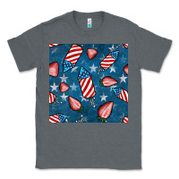 Charcoal Heather 4th uf july strawberries seamless pattern Classic Tee - BundleAndBundleShop