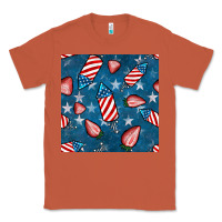 Copper 4th uf july strawberries seamless pattern Classic Tee - BundleAndBundleShop