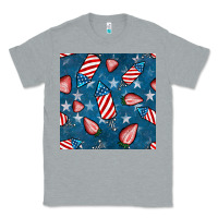 Heather Grey 4th uf july strawberries seamless pattern Classic Tee - BundleAndBundleShop