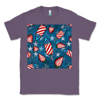 Lavender 4th uf july strawberries seamless pattern Classic Tee - BundleAndBundleShop