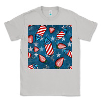 Moon Dust 4th uf july strawberries seamless pattern Classic Tee - BundleAndBundleShop