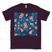 Plum 4th uf july strawberries seamless pattern Classic Tee - BundleAndBundleShop