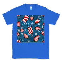 True Royal 4th uf july strawberries seamless pattern Classic Tee - BundleAndBundleShop