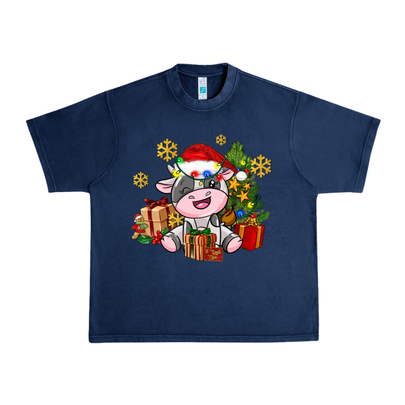 Little Cute Christmas Cow Urban Heavy Tee by AdoDesignShop | Teevron