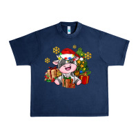 Navy little cute christmas cow Urban Heavy Tee - AdoDesignShop