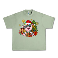 Oil Green little cute christmas cow Urban Heavy Tee - AdoDesignShop