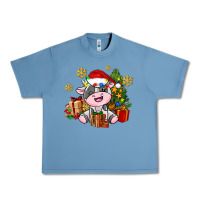 Pebble Blue little cute christmas cow Urban Heavy Tee - AdoDesignShop