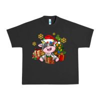 Pigment Black little cute christmas cow Urban Heavy Tee - AdoDesignShop