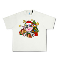 Pistachio little cute christmas cow Urban Heavy Tee - AdoDesignShop