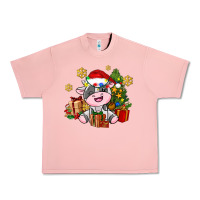 Salmon little cute christmas cow Urban Heavy Tee - AdoDesignShop