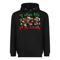 Black no place like for the holiday Heavyweight Hoodie - MaliasSmallBusiness