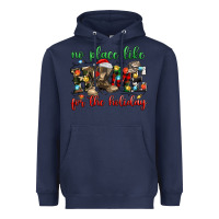 Navy no place like for the holiday Heavyweight Hoodie - MaliasSmallBusiness