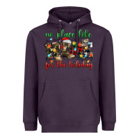 Plum no place like for the holiday Heavyweight Hoodie - MaliasSmallBusiness