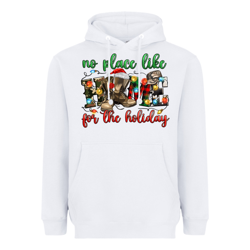 No Place Like For The Holiday Heavyweight Hoodie by MaliasSmallBusiness | Teevron