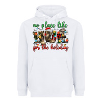 White no place like for the holiday Heavyweight Hoodie - MaliasSmallBusiness