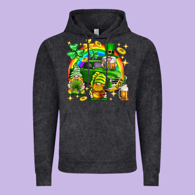 St. Patrick's Day Gnomies Truck Vintage Hoodie Designed By Neo Western