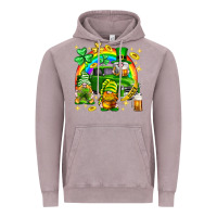 Vintage Zinc St. Patrick's Day gnomies truck Vintage Hoodie - Neo Western