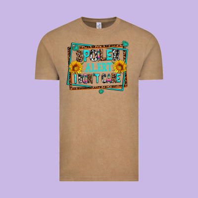 Spoiler Alert I Dont Care Vintage Tee Designed By Adodesignshop