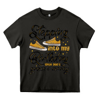 Asphalt stepping into my birthday with god s grace and mer Heavy Core Tee - MaliasSmallBusiness