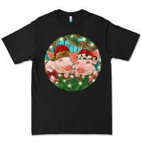 Black Christmas Pigs Premium Tee - RanaPortraitStore