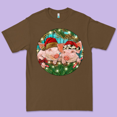 Christmas Pigs Premium Tee Designed By Ranaportraitstore