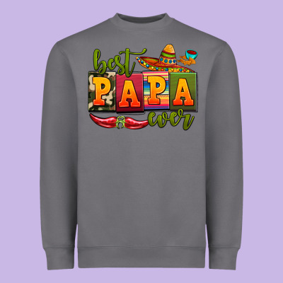Best Papa Ever Heavyweight Sweatshirt Designed By Adodesignshop