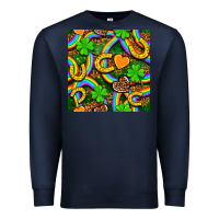 Navy St. Patricks rainbow seamless Premium Sweatshirt - BundleAndBundleShop