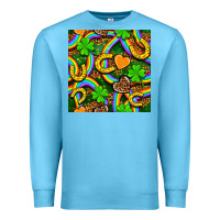 Ocean Blue St. Patricks rainbow seamless Premium Sweatshirt - BundleAndBundleShop