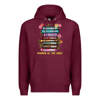 Burgundy the original women of the bible books full color Premium Hoodie - JahusDesignShop