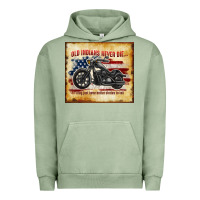 Pigment Oil Green old indians never die Urban Hoodie - TumblerDesignByShophia