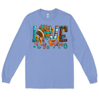 Colony Blue love my tribe native american indian headdress Long Sleeve Tee - Artiststas