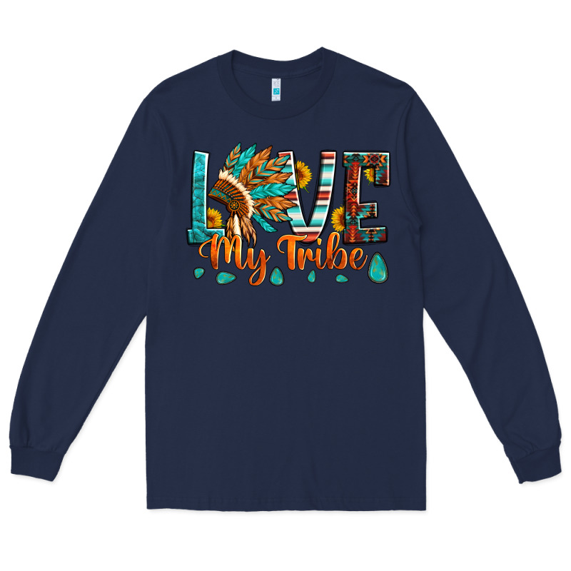 Love My Tribe Native American Indian Headdress Long Sleeve Tee by Artiststas | Teevron