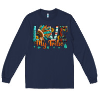 Navy love my tribe native american indian headdress Long Sleeve Tee - Artiststas