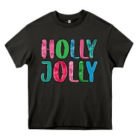 Asphalt holly jolly Heavy Core Tee - MaliasSmallBusiness