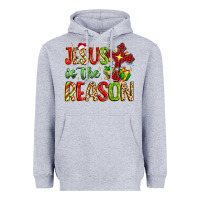 Heather Grey jesus is the reason Heavyweight Hoodie - MaliasSmallBusiness