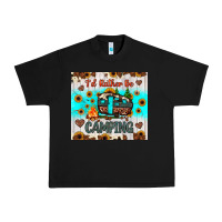 Black i’d rather be camping Urban Heavy Tee - JahusDesignShop