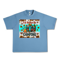 Pebble Blue i’d rather be camping Urban Heavy Tee - JahusDesignShop