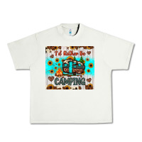 Pistachio i’d rather be camping Urban Heavy Tee - JahusDesignShop