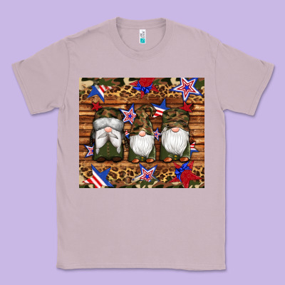 Camouflage Gnomes American Flag Star Leopard Classic Tee Designed By Artiststas