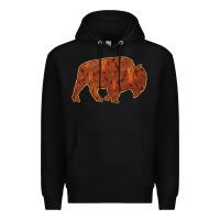 Black Bison Silhouette Red Skull Premium Hoodie - Bettercallsaul