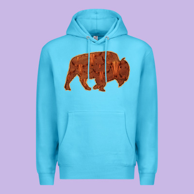 Bison Silhouette Red Skull Premium Hoodie Designed By Bettercallsaul