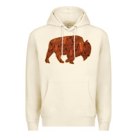 Sandshell Bison Silhouette Red Skull Premium Hoodie - Bettercallsaul